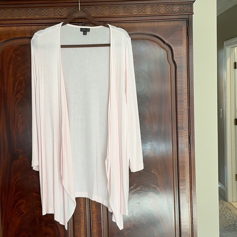 J Jill Wearever collection pale pink sweater in medium petite